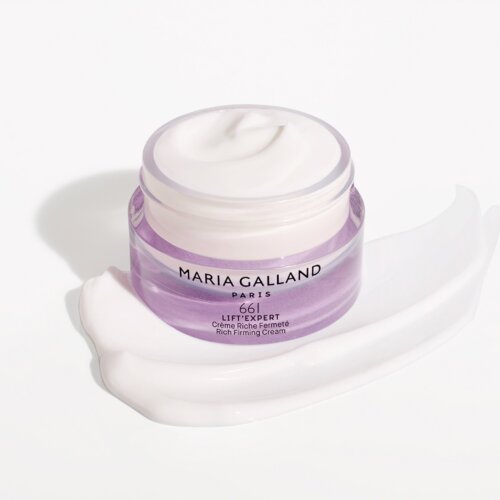 Maria Galland 661 Lift’Expert Rich Firming Cream – geöffneter Tiegel und Textur