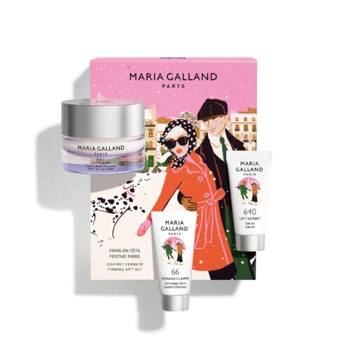 Maria Galland Firming Gift Set Festive Paris – Geschenkverpackung mit den drei enthaltenen Pflegeprodukten