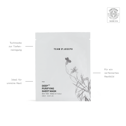Deep Purifying Sheet Mask von Team Dr Joseph, 15 ml