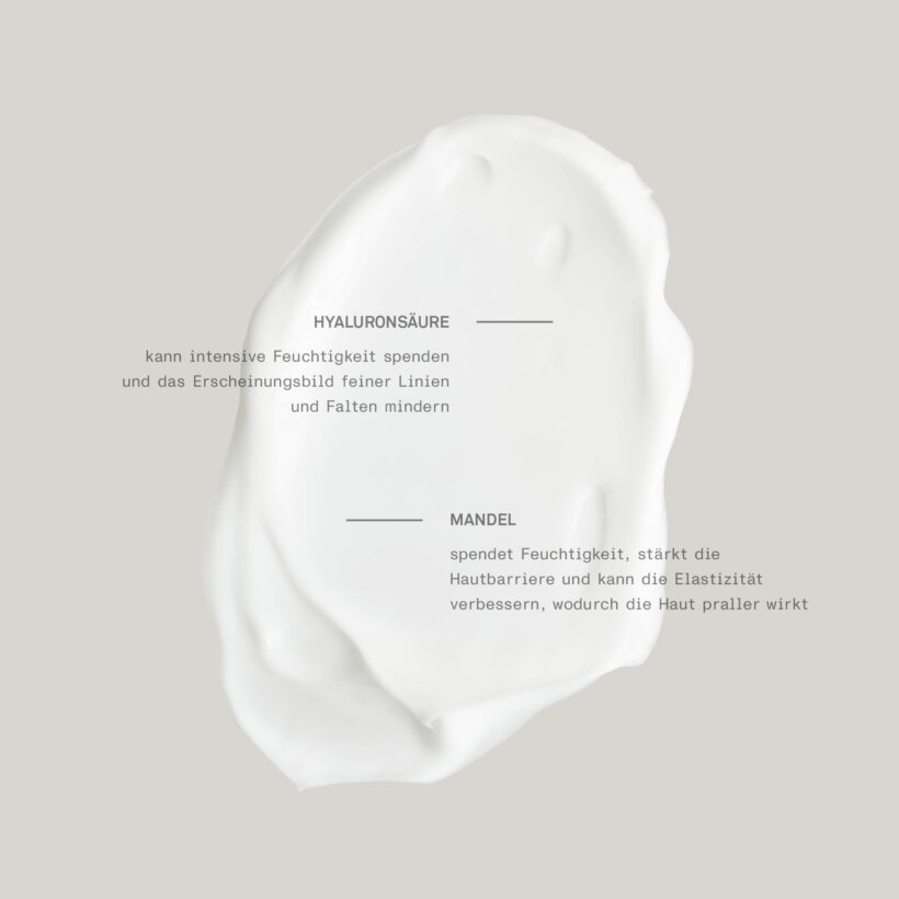 Team Dr Joseph Pure Hydrating Body Lotion - Textur mit Hyaluronsäure und Mandel